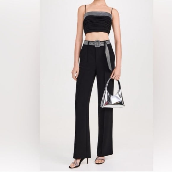 Cinq à Sept Elisabeth Rhinestone Crop Top, Size:M.New Without Tag - Picture 3 of 8